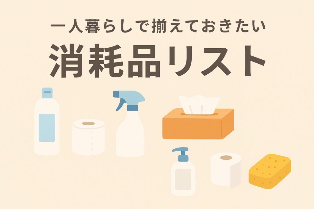 一人暮らしで揃えておきたい消耗品リスト
