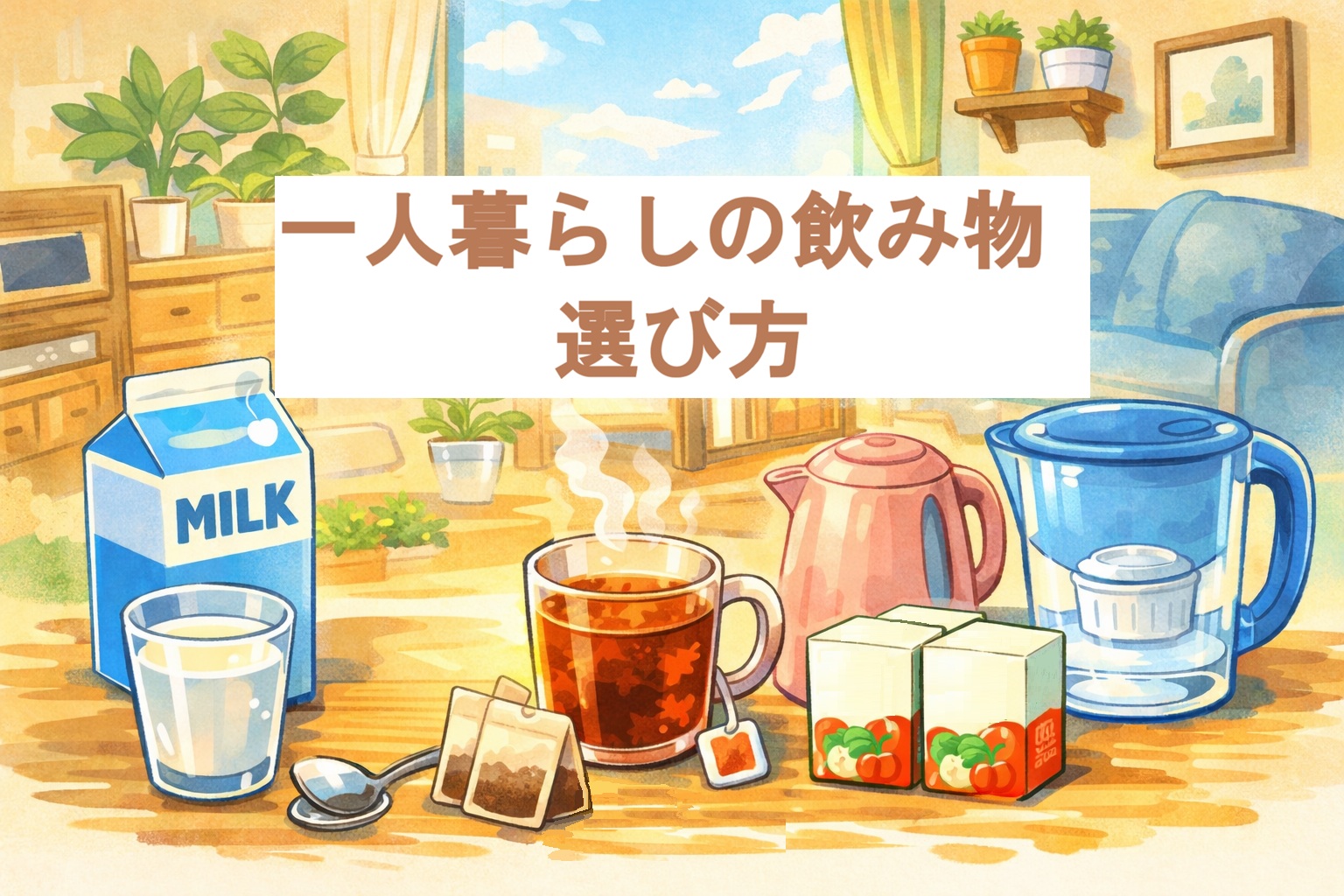 一人暮らしの飲み物の選び方