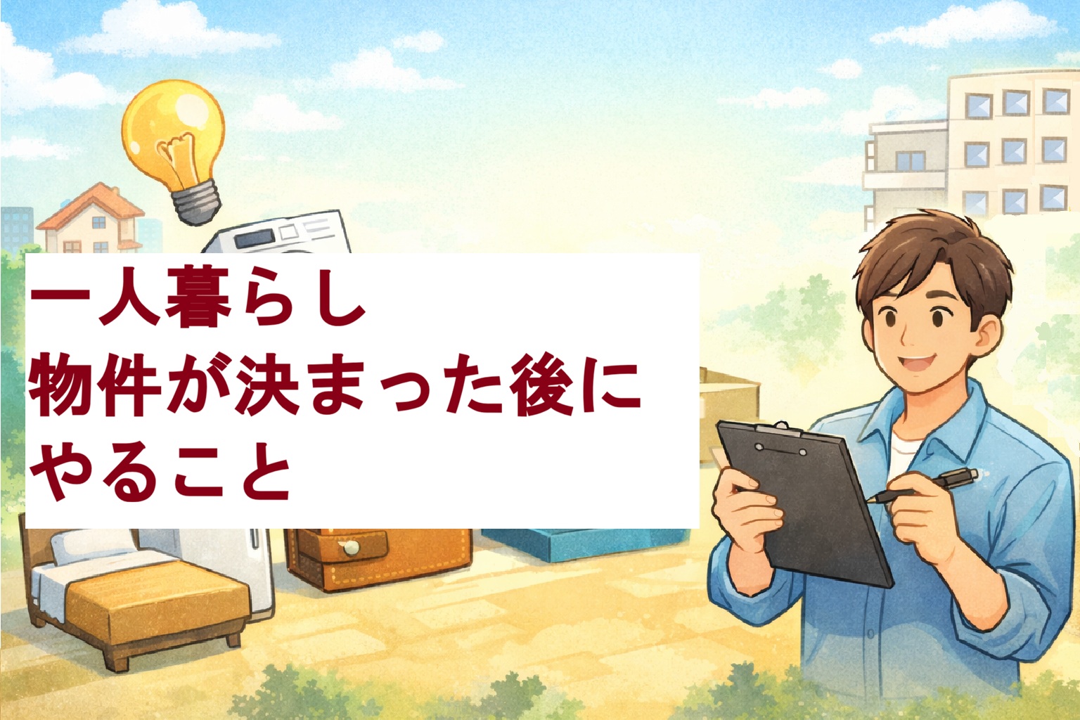 一人暮らしで物件が決まった後にやること